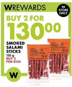 Woolworths Smoked Salami Sticks offer