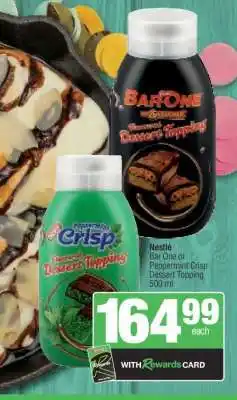 Spar Nestlé Bar One or Peppermint Crisp Dessert Topping offer
