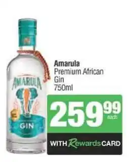 Spar Tops AMARULA Premium African Gin offer