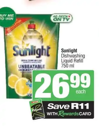 Spar SUNLIGHT Dishwashing Liquid Refill offer
