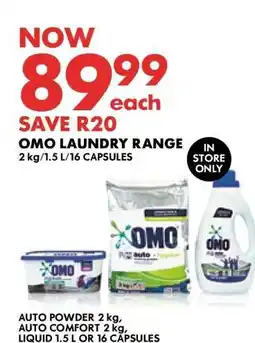 Woolworths OMO LAUNDRY RANGE offer