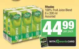 Spar RHODES 100% FRUIT JUICE BLEND offer