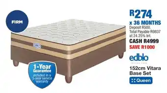 OK Furniture 152cm Vitara Base Set offer