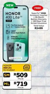 MTN HONOR 400 Lite 5G Enabled offer