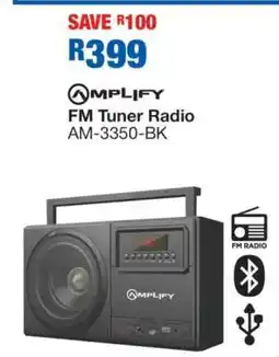 OK Furniture Amplify FM Tuner Radio AM-3350-BK offer