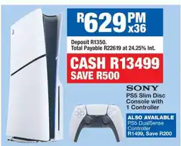 OK Furniture Sony PS5 Slim Disc Console with 1 Controller offer