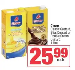 Spar Clover Classic Custard, Bliss Dessert or Double Cream Custard offer