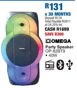 OK Furniture OMEGA Party Speaker OP-82BT9 offer