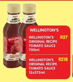 Shoprite WELLINGTON'S ORIGINAL RECIPE TOMATO SAUCE 700ml offer