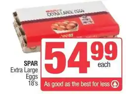 Spar SPAR Extra Large Eggs 18's offer