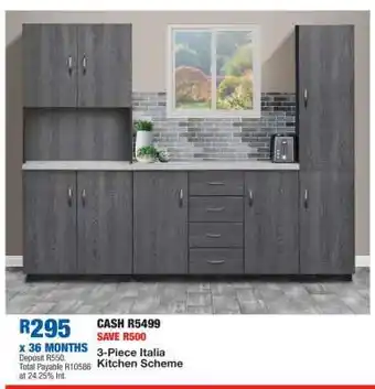 OK Furniture 3-Piece Italia Kitchen Scheme offer