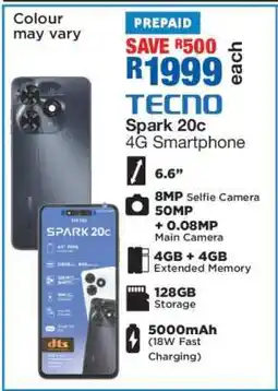 OK Furniture TECNO Spark 20c 4G Smartphone offer
