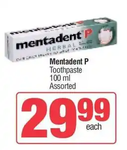 Spar Mentadent P offer