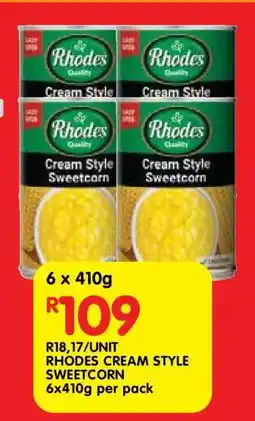 Shoprite Rhodes Cream Style Sweetcorn offer