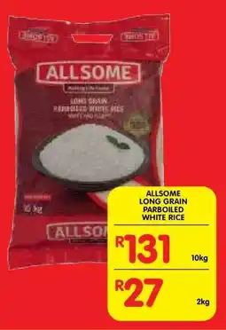 Shoprite ALLSOME LONG GRAIN PARBOILED WHITE RICE offer