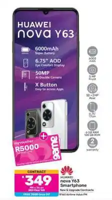 Game Huawei nova Y63 Smartphone offer