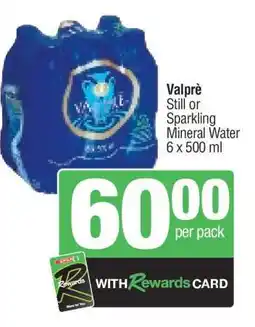 Spar Valprè Still or Sparkling Mineral Water offer