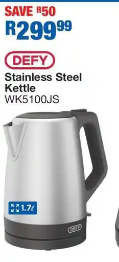 OK Furniture DEFY Stainless Steel Kettle WK5100JS offer