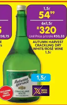 Shoprite AUTUMN HARVEST CRACKLING DRY WHITE/ROSÉ WINE offer