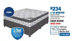 OK Furniture 137cm Logan Base Set offer