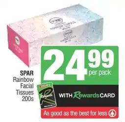 Spar SPAR Rainbow Facial Tissues 200s offer