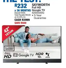 OK Furniture SKYWORTH Full HD Google TV 42E6500G offer