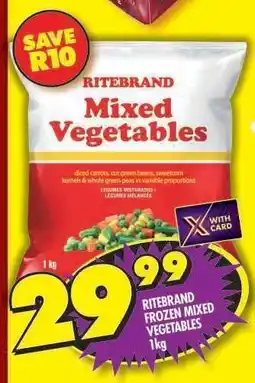 Shoprite RITEBRAND FROZEN MIXED VEGETABLES 1kg offer