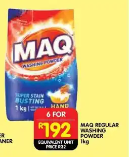 Shoprite MAQ REGULAR WASHING POWDER 1kg offer