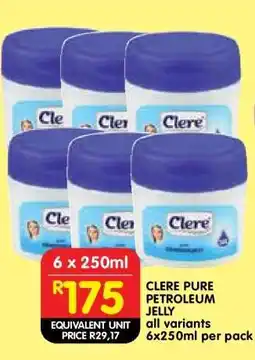 Shoprite CLERE PURE PETROLEUM JELLY offer