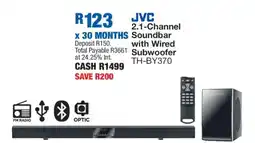 OK Furniture JVC 2.1-Channel Soundbar with Wired Subwoofer TH-BY370 offer