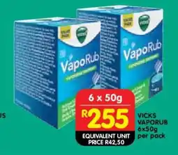 Shoprite VICKS VAPORUB 6x50g offer
