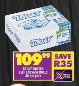 Shoprite TODAY FROZEN BEEF SAUSAGE ROLLS offer