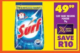 Shoprite Surf Hand Washing Powder-2Kg offer