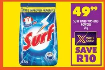 Shoprite Surf Hand Washing Powder-2Kg offer