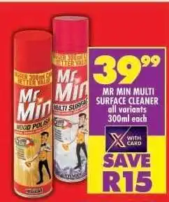 Shoprite Mr Min Multi-Surface Cleaner offer