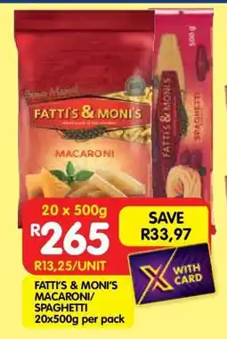 Shoprite Fatti's & Moni's Macaroni/Spaghetti offer