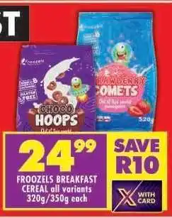Shoprite Froozels Breakfast Cereal offer