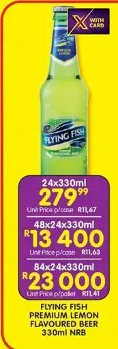 Shoprite FLYING FISH PREMIUM LEMON FLAVOURED BEER 330ml NRB offer