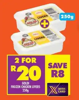 Shoprite GOLDI FROZEN CHICKEN LIVERS 250g offer