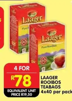 Shoprite Laager Rooibos Teabags offer