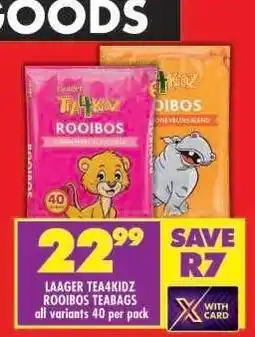 Shoprite Laager Tea4Kidz Rooibos Teabags offer