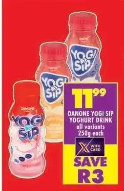 Shoprite Danone Yogi Sip Yoghurt Drink offer
