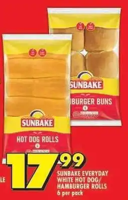 Shoprite SUNBAKE EVERYDAY WHITE HOT DOG/HAMBURGER ROLLS offer