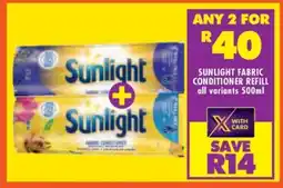 Shoprite Sunlight Fabric Conditioner Refill offer