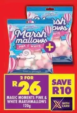 Shoprite MAGIC MOMENTS PINK & WHITE MARSHMALLOWS 120g offer