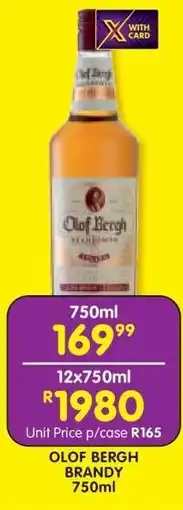 Shoprite Olof Bergh Brandy 750ml offer
