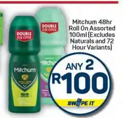Pick n Pay Hypermarket Mitchum 48hr Roll On Assorted 100ml offer