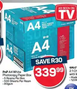 Pick n Pay Hypermarket PnP A4 White Photocopy Paper Box offer