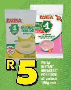 Shoprite IWISA Instant Breakfast Porridge offer