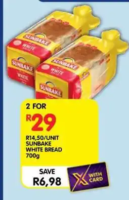 Shoprite SUNBAKE White Bread 700g offer
